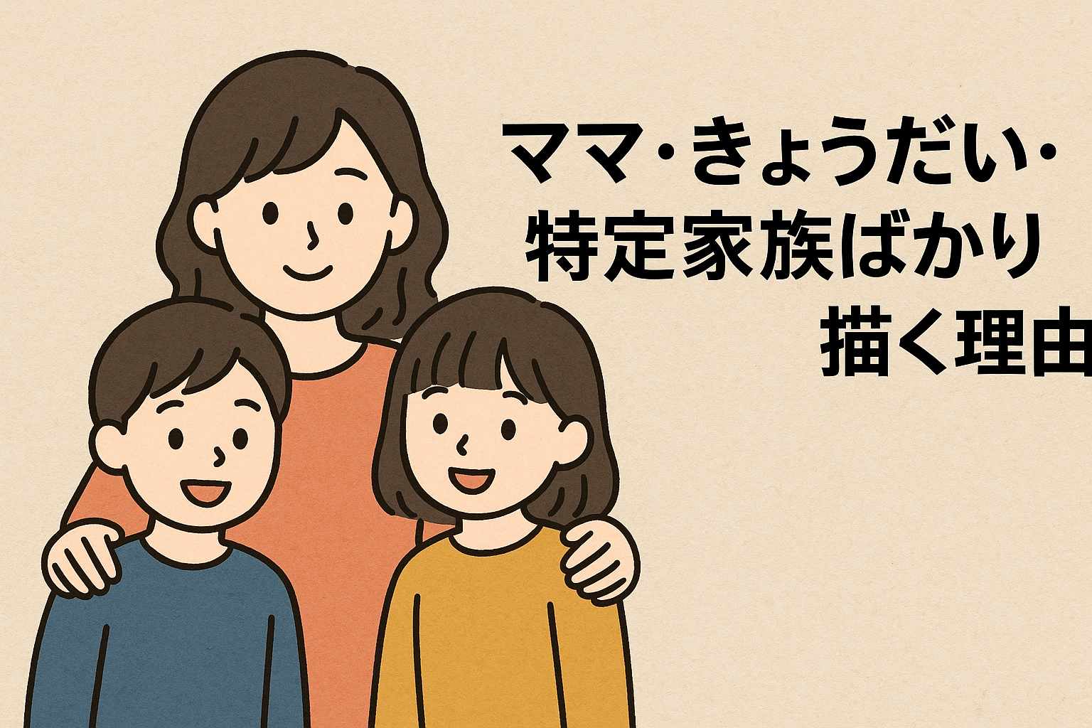 お絵描きでわかる子どもの気持ち｜ママ・きょうだい・特定家族ばかり描く理由