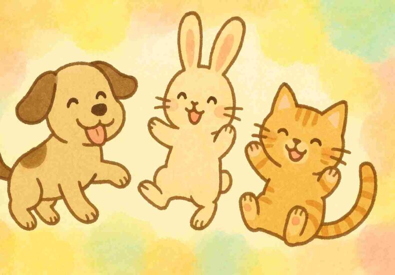 動物の絵をよく描くこども
