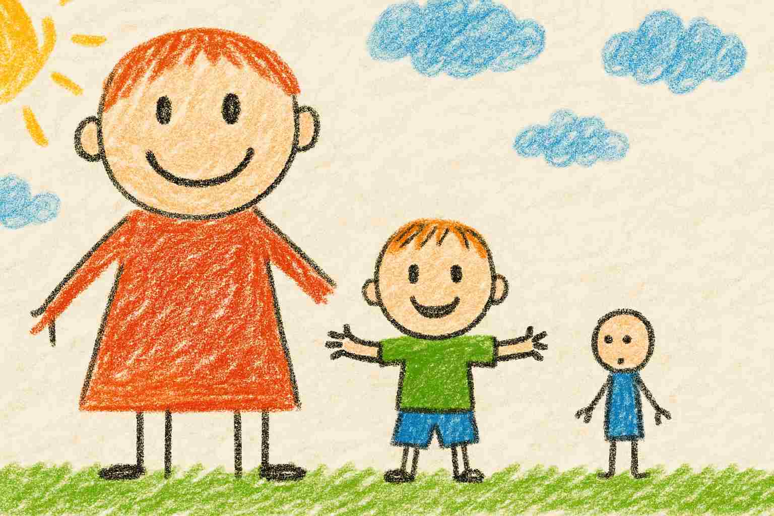 子どもの絵 大きく描く 子どもの絵 小さく描く