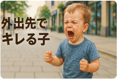 外出先でキレる子供