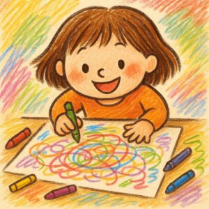 子どものお絵描き、どんな色が好きかな?