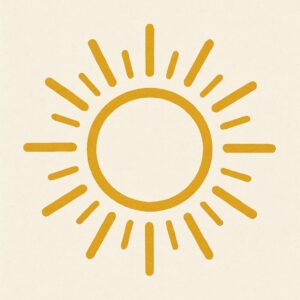 子どものお絵描き、太陽に顔が出てきたり、放射線が伸びてきたりするのは何歳ごろ？
