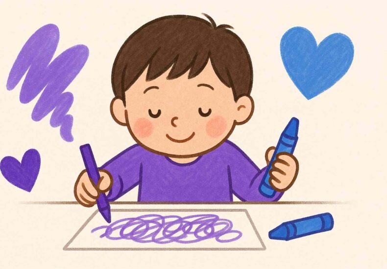 紫や青が好きな子供