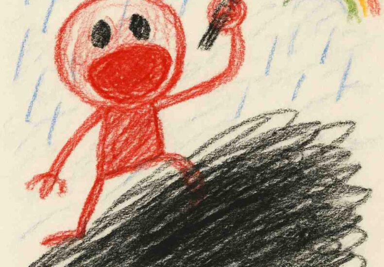 子どもの絵　黒い絵