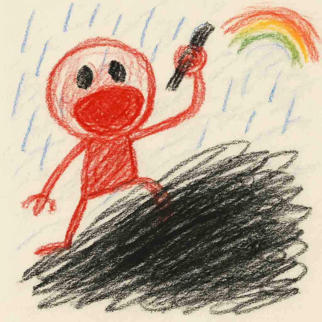 子どもの絵 黒い絵