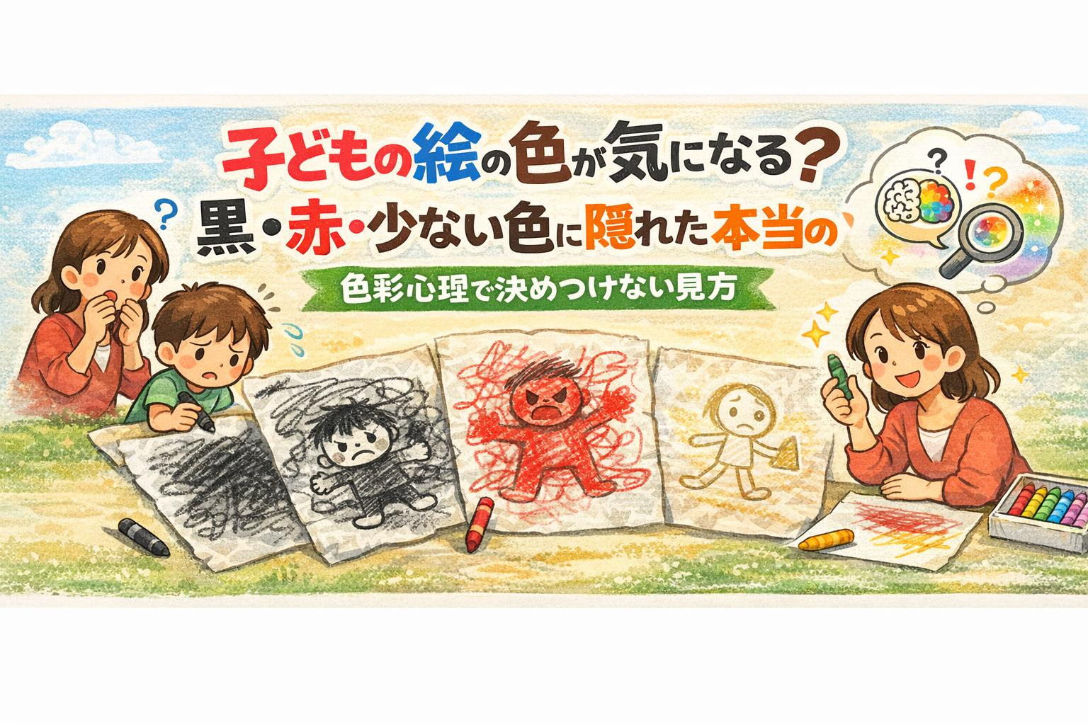子どもの絵の色が気になる？色彩心理だけで判断しないでほしい理由