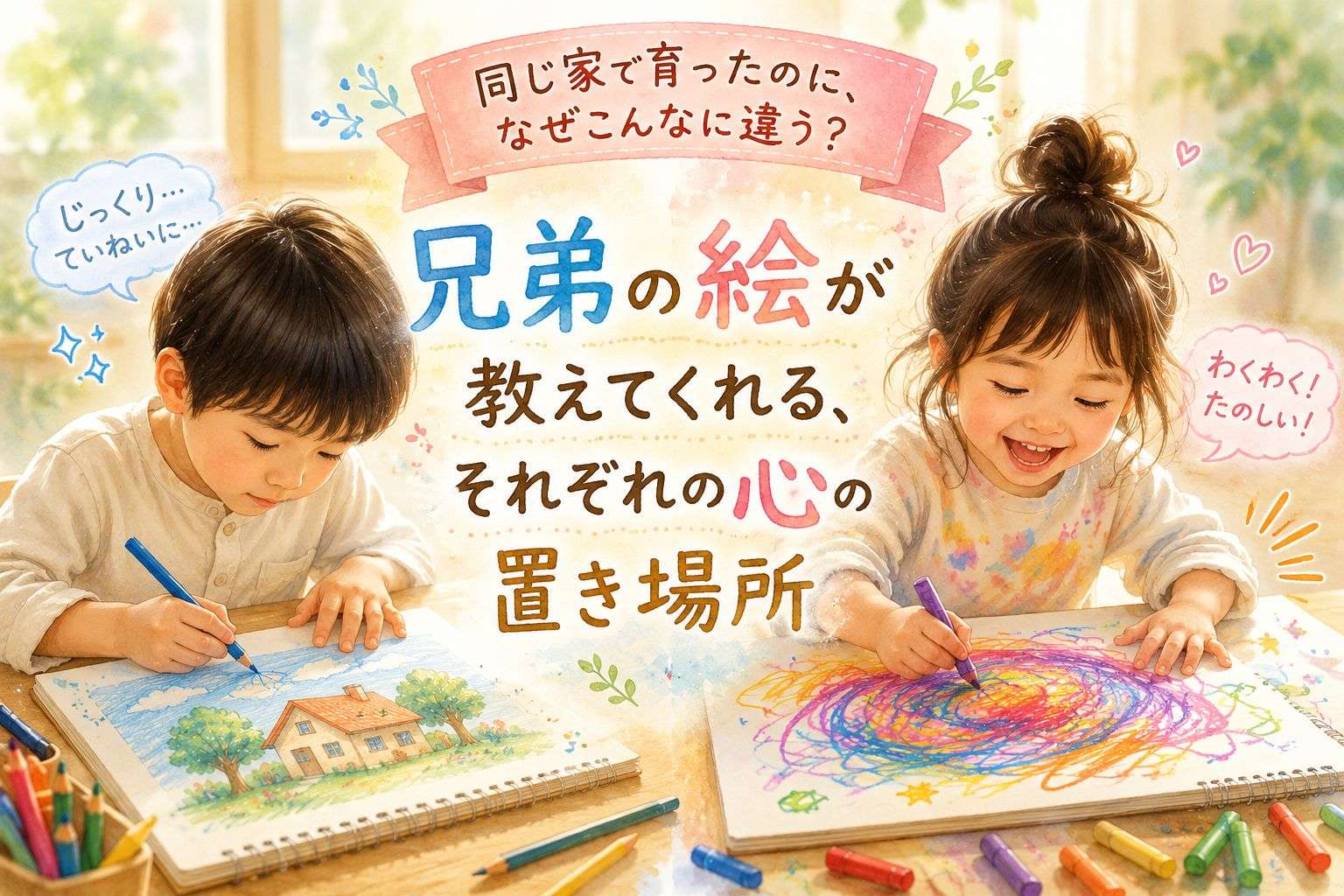 同じ家で育ったのに、なぜこんなに違う？兄弟の絵が教えてくれる、それぞれの心の置き場所