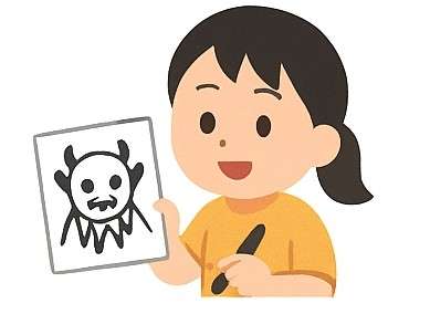 怖い絵を描く