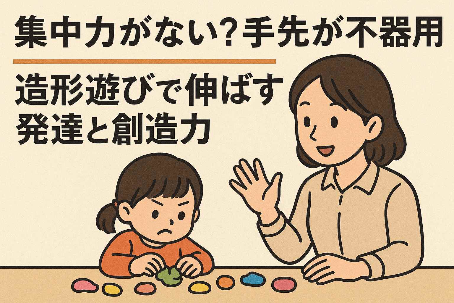 集中力がない、手先が不器用
