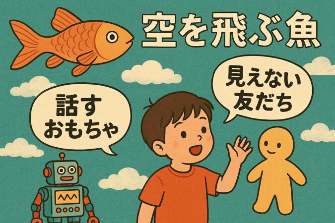 空飛ぶ魚、話すおもちゃ、見えない友達