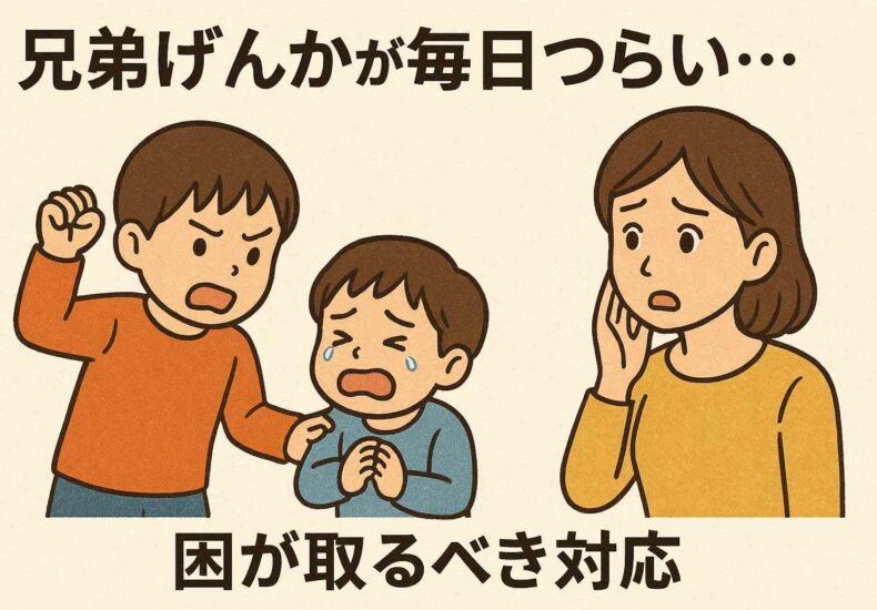 兄弟げんかが毎日辛い