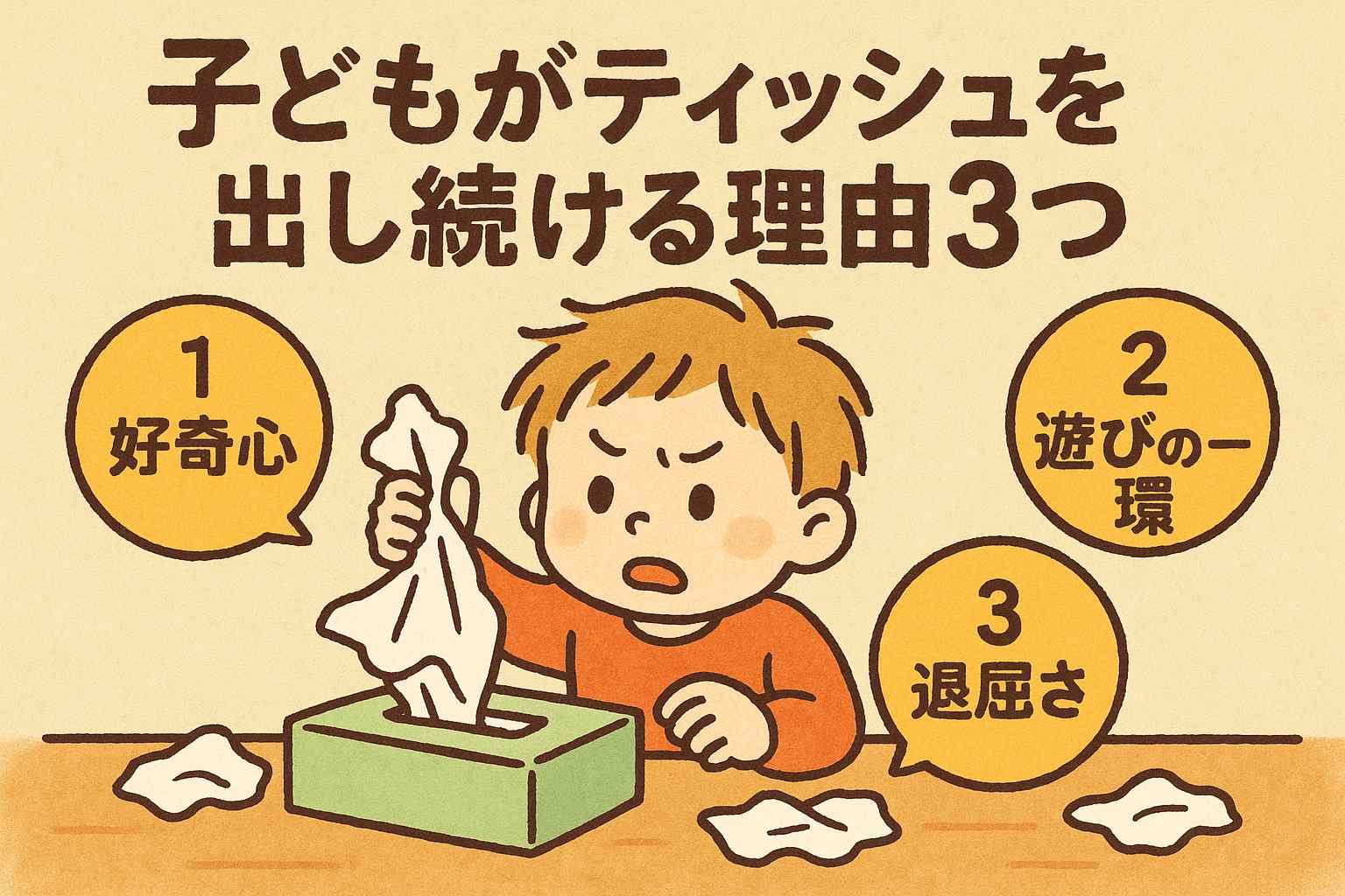 子どもがティッシュを出し続ける理由