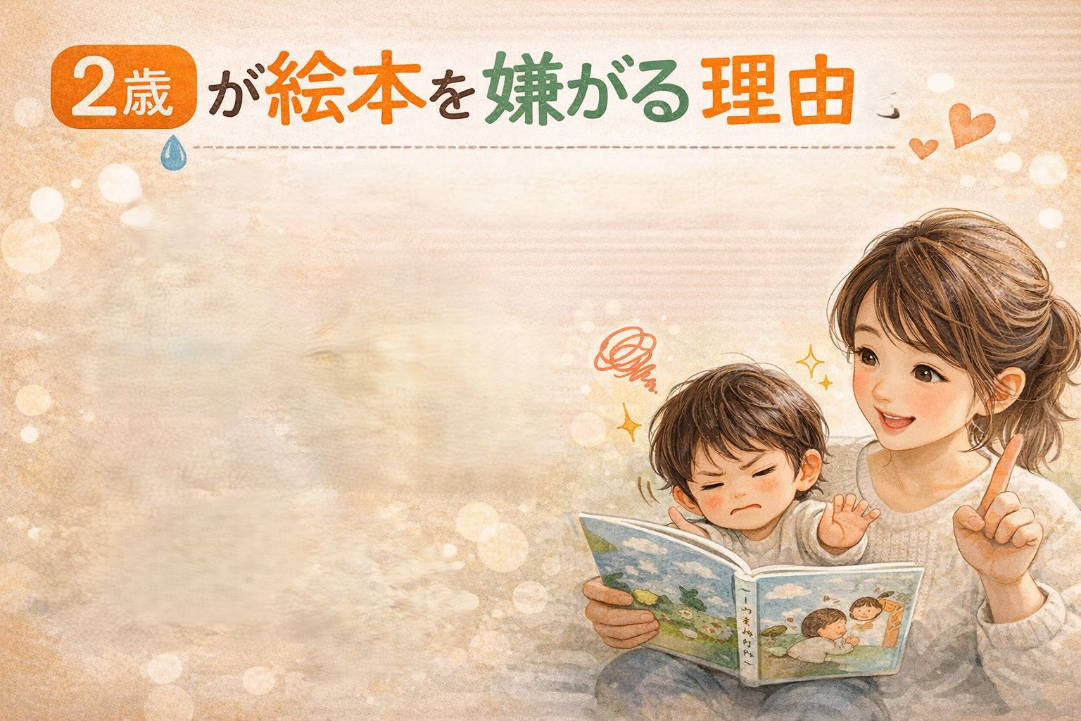 2歳が絵本を嫌がる理由と関わり方｜拒否する子に無理なく届くアプローチ法