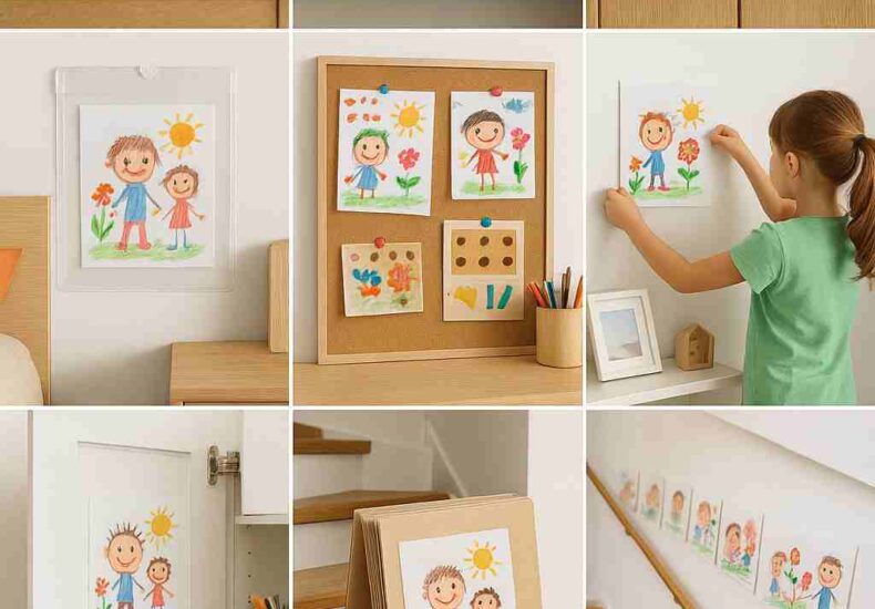 子どもの絵　飾り方