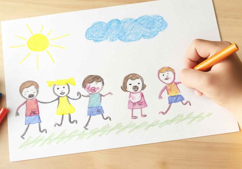 子どもの絵　友達関係