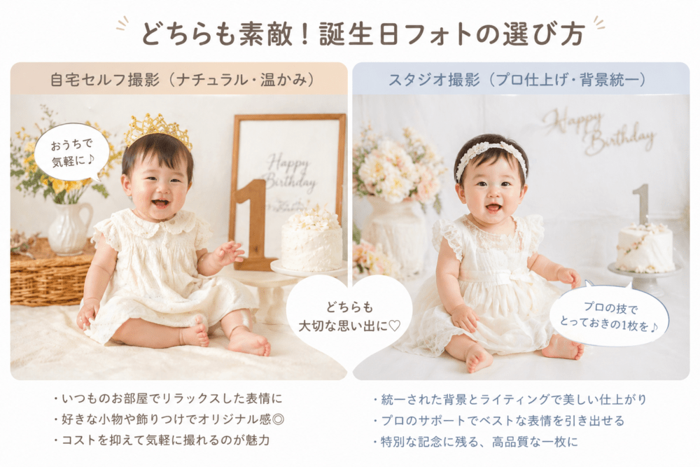 おうち１歳誕生日フォト