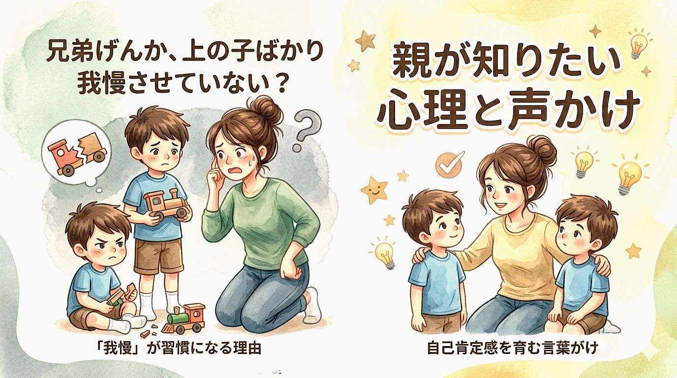 兄弟げんかで上の子ばかり我慢させていない？親が知りたい心理と声かけ