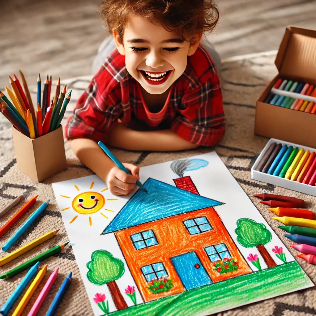 子どもが描くおうちの絵　家の絵　家の絵からわかる心理　家を大きく描く