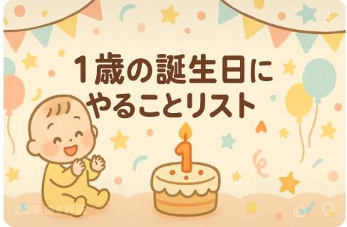 1歳の誕生日にやることリスト