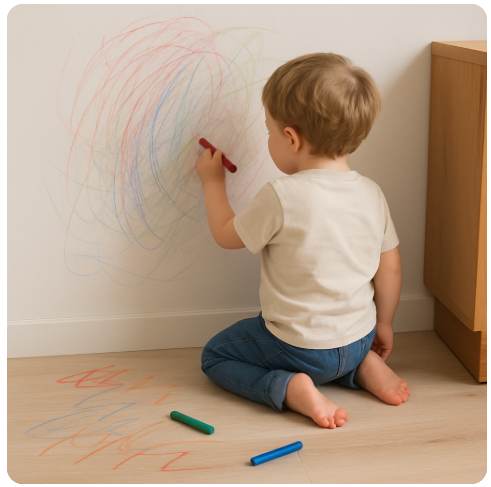 子どもが壁や床に落書きをする理由