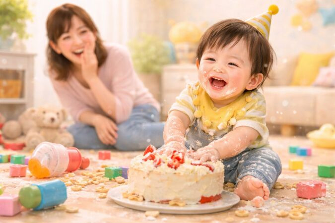 ケーキスマッシュ撮影