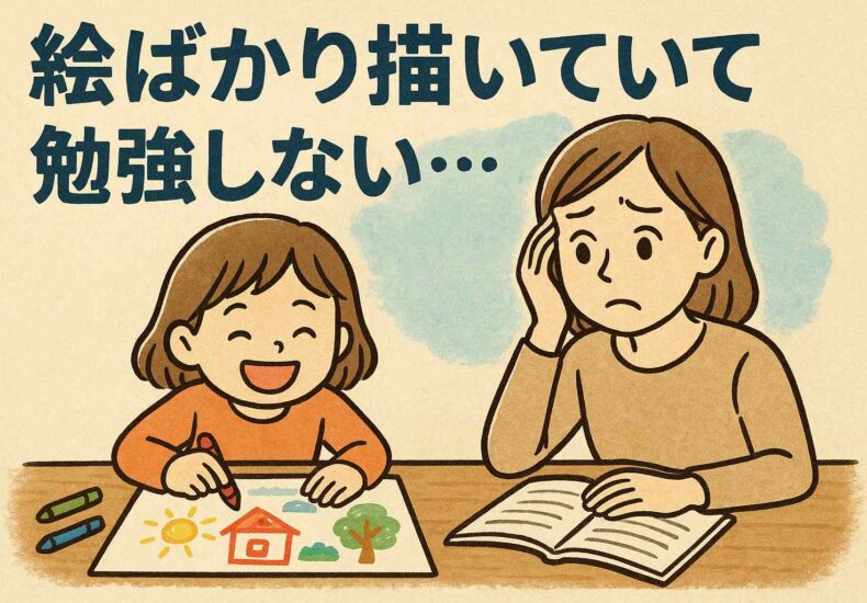 子どもが絵ばかり描いて勉強しない
