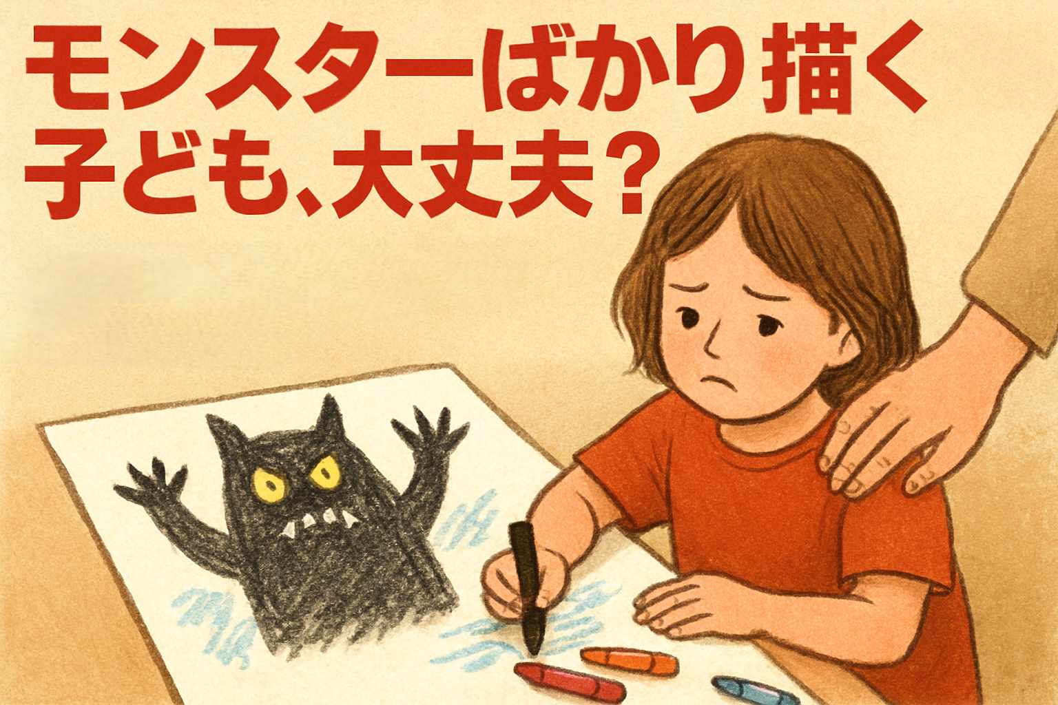 モンスターばかり描く子ども、大丈夫？