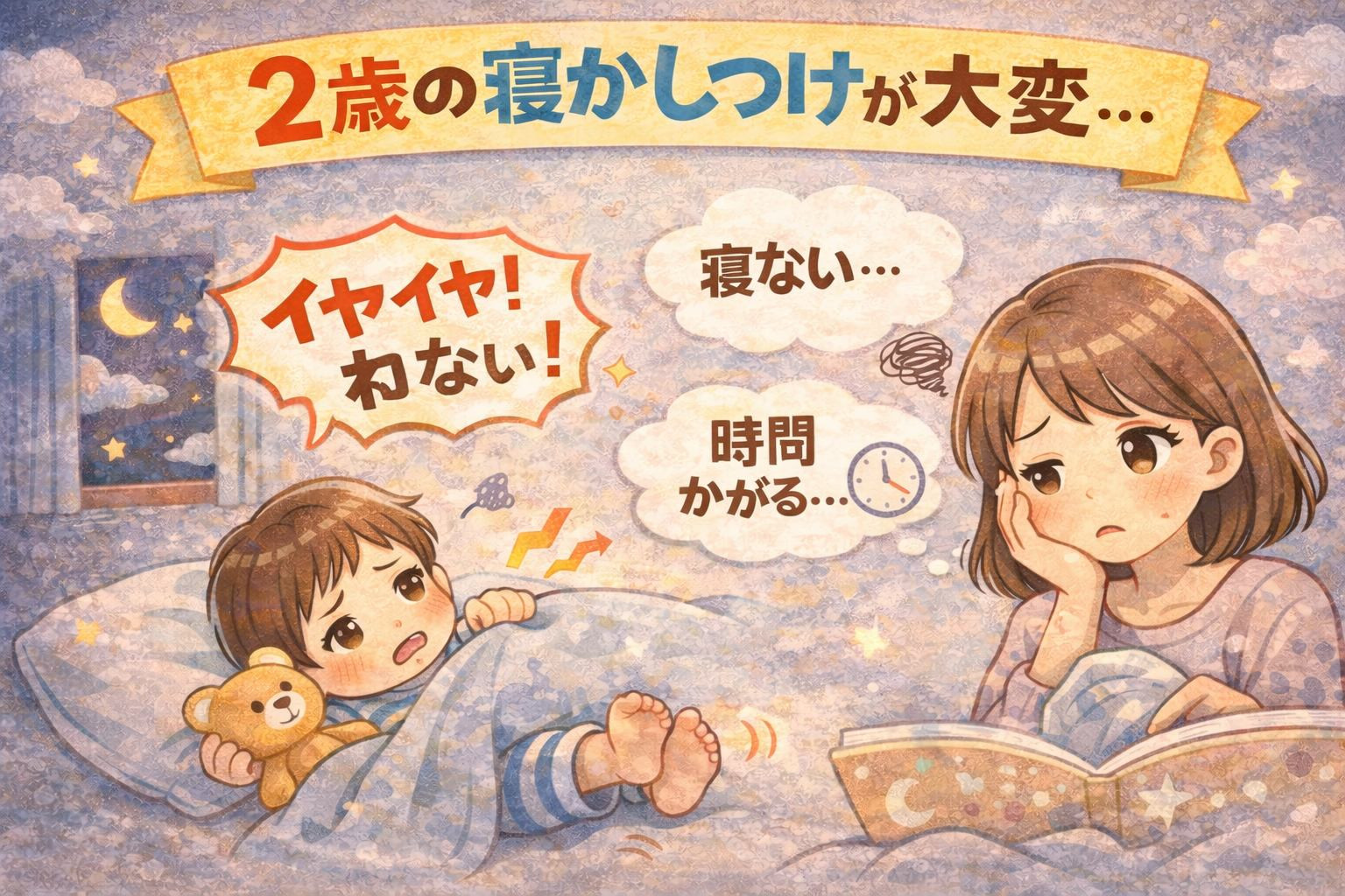 ２差の寝かしつけが大変