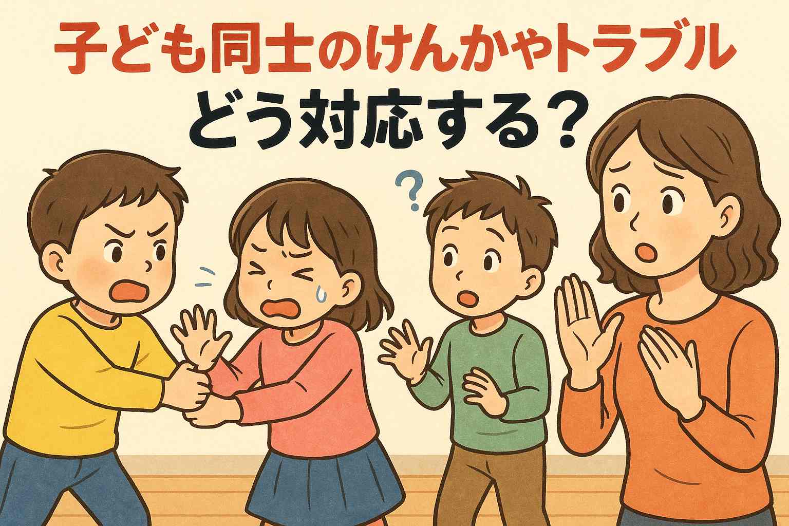 子ども同士のけんかやトラブル、どう対応する？