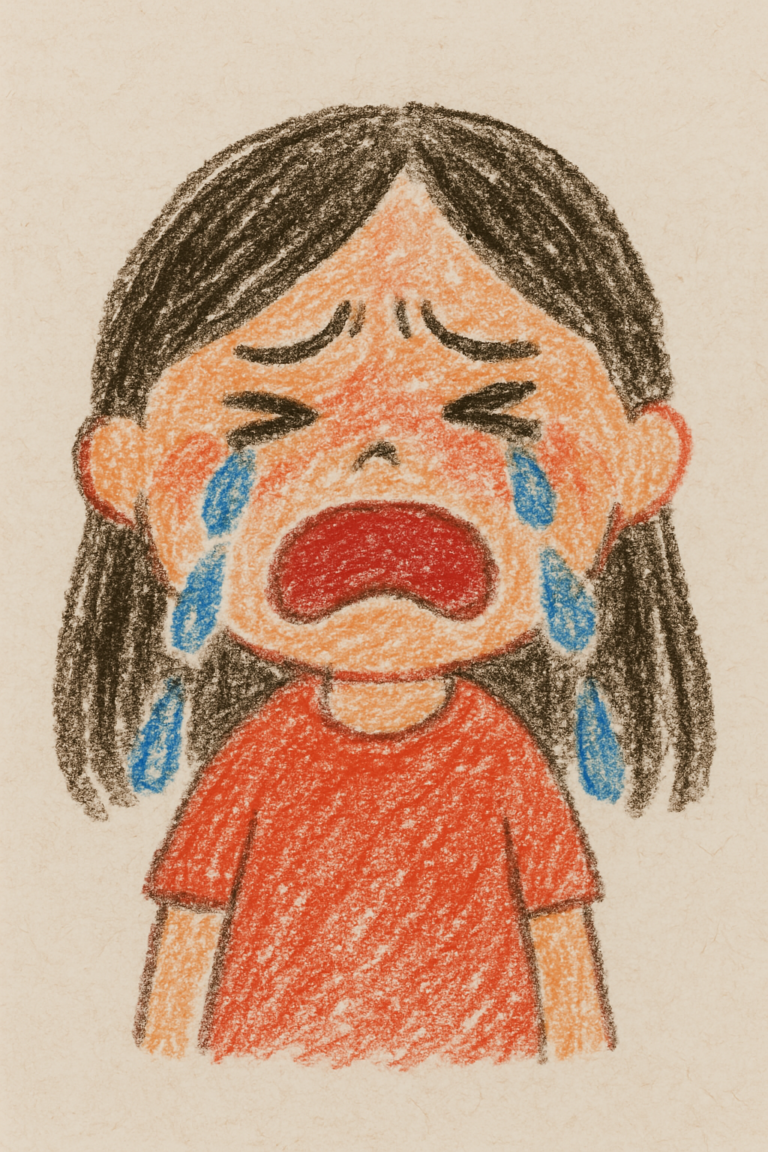 子どもが泣いている人や黒っぽい絵を描くとき、それは心のサインかも