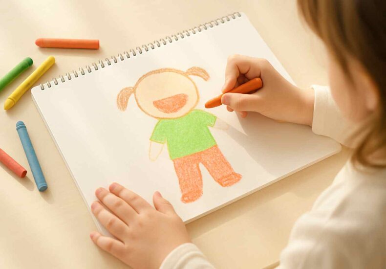 子どもの絵に顔がない