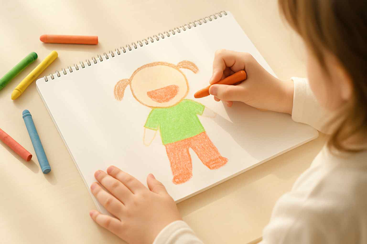 子どもの絵に顔がない