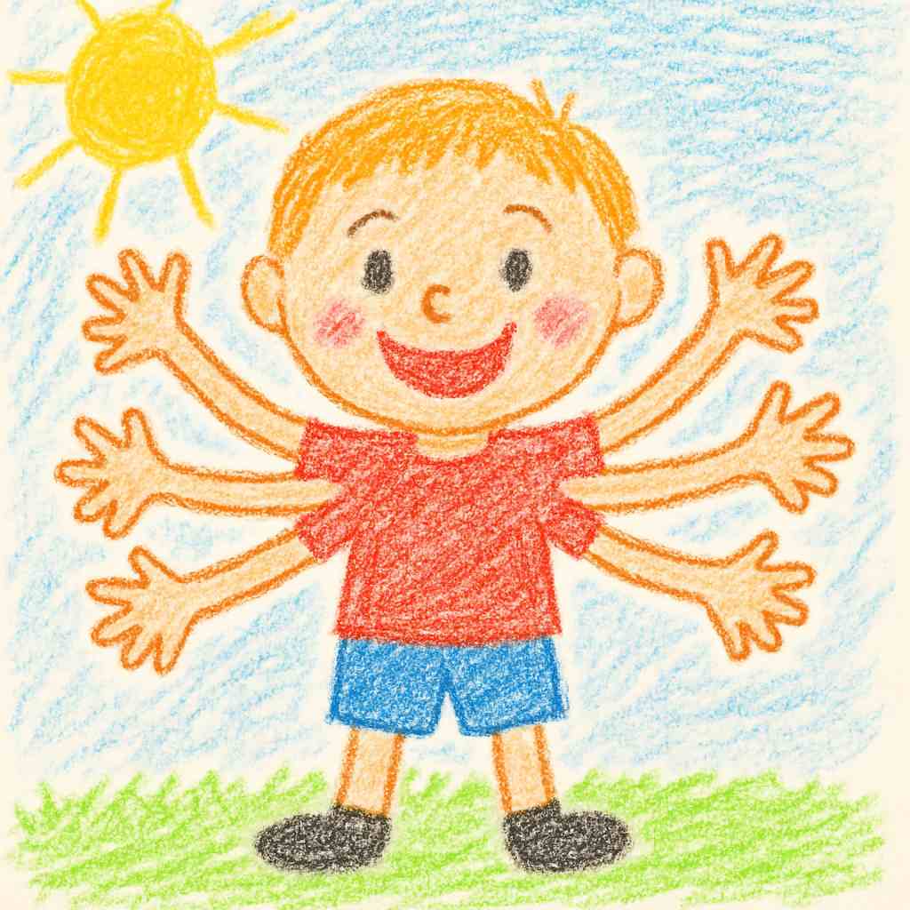 子ども お絵描き 手足が多い