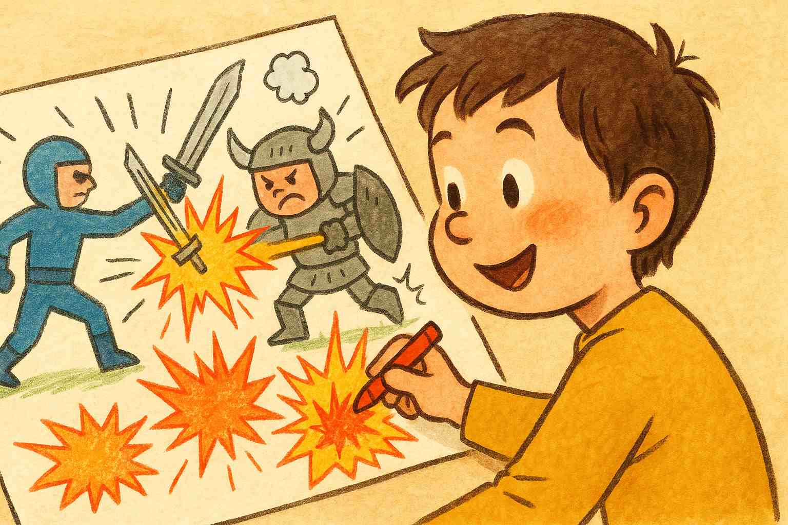 子どもが暴力的な絵を描く理由
