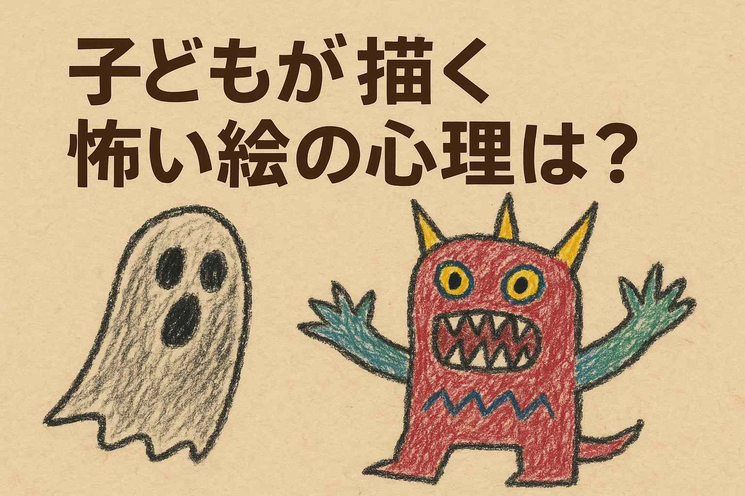 子どもが描く“怖い絵”の心理とは？ おばけや怪獣に隠れた心のサインを解説！