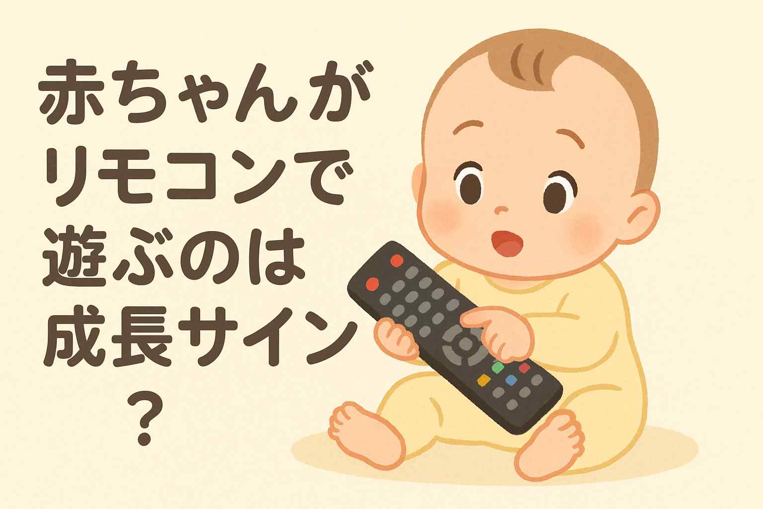赤ちゃんがリモコンで遊ぶのは成長サイン