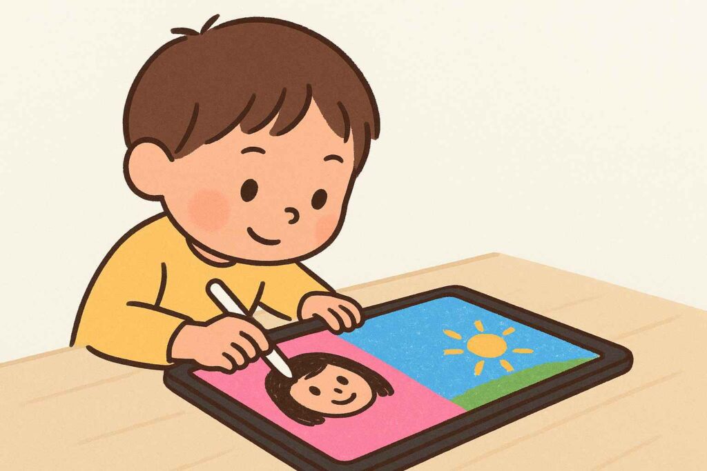 完成イメージを持たずに描きはじめる子ども