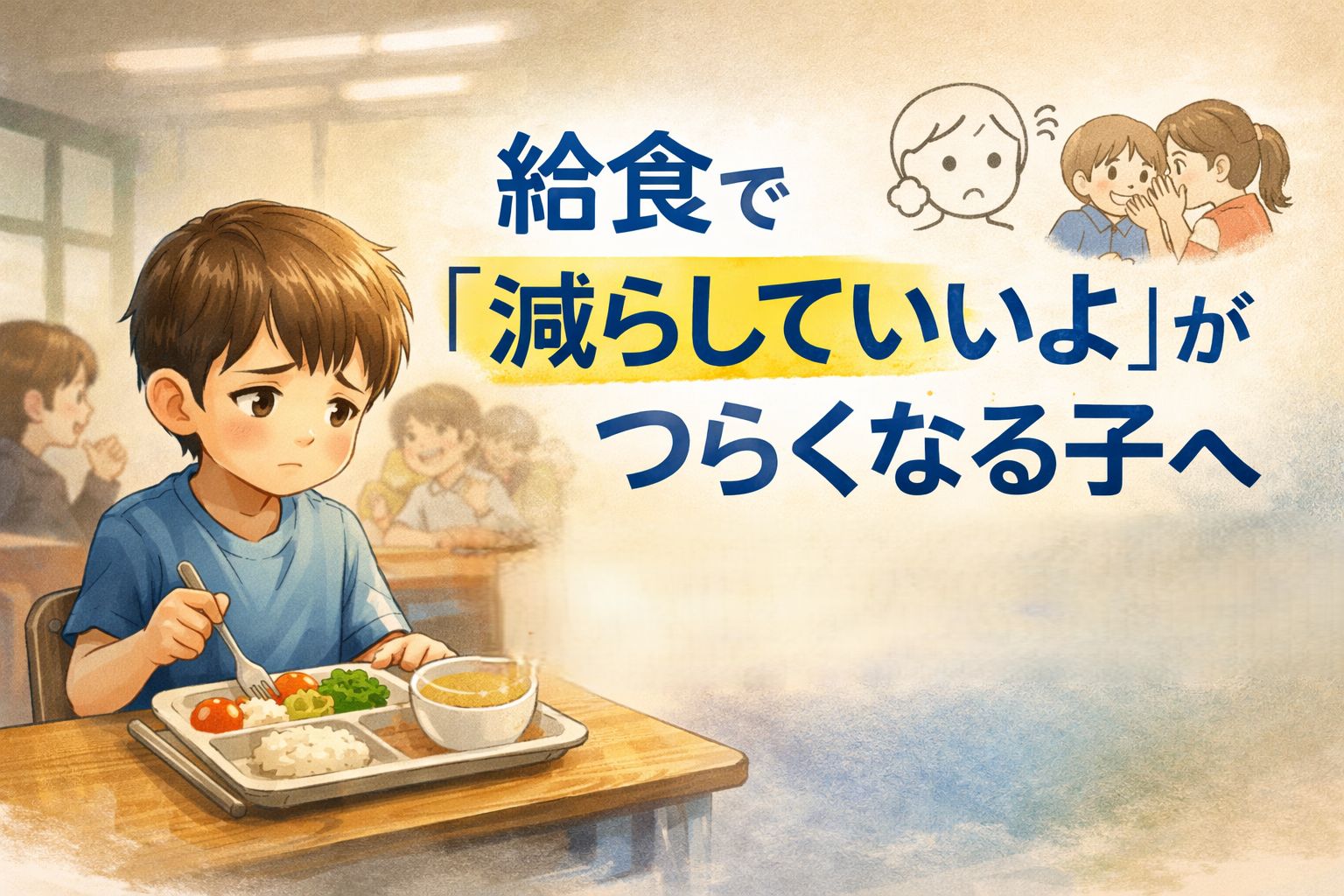 「食べられないなら減らしていい」なのに苦しい｜給食で心をすり減らす子どもの本音