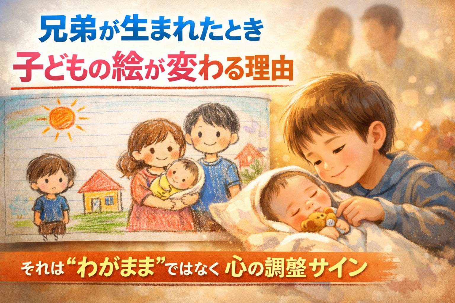 兄弟が生まれたとき子どもの絵が変わる理由｜それは“わがまま”ではなく心の調整サイン