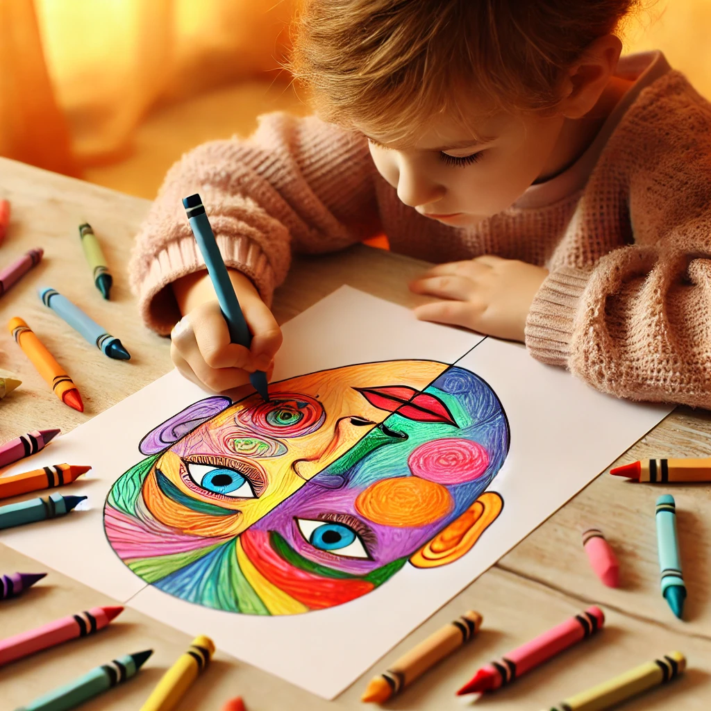 子どもの絵 左右対称 左右バラバラ