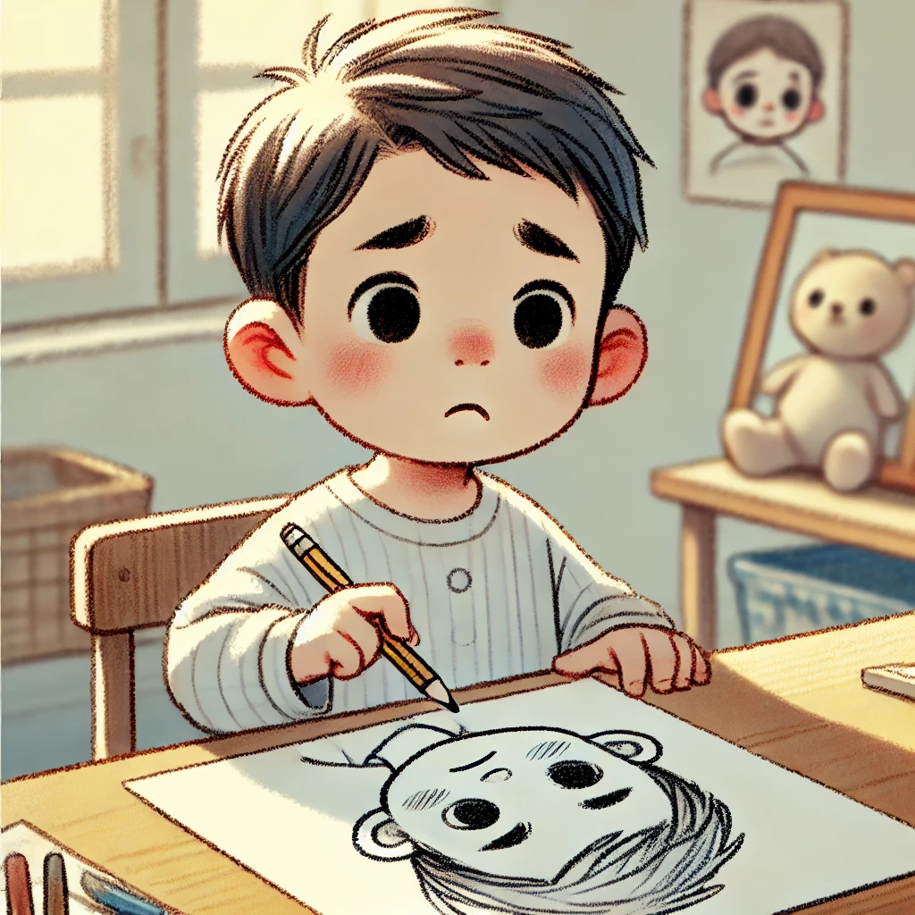 自分の顔を描きたがらない子ども