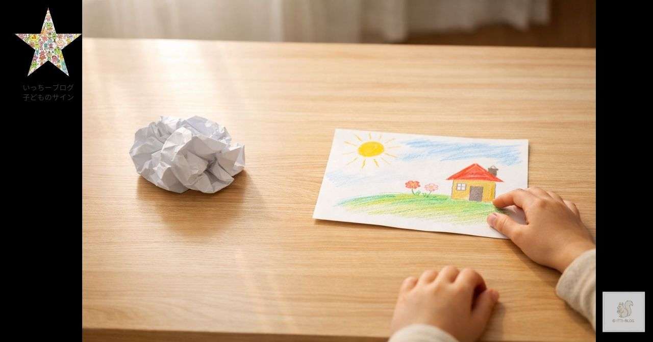 子どもの作品捨てる