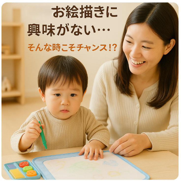 「うちの子、全然お絵描きに興味がない…」そんな時こそチャンス！？