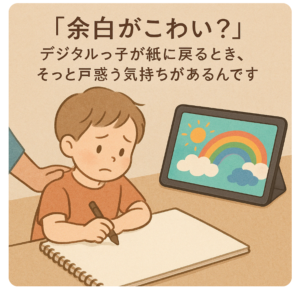 デジタル絵 苦手 余白 子ども