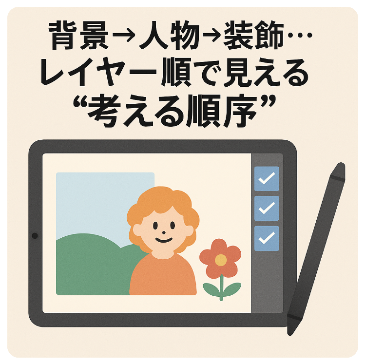 お絵描きアプリのレイヤー