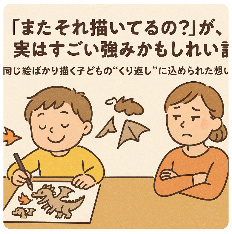 同じ絵ばかり描く子、何を感じてる？繰り返しに込められた思いや心のサインを、元教諭の視点からやさしく読み解きます。