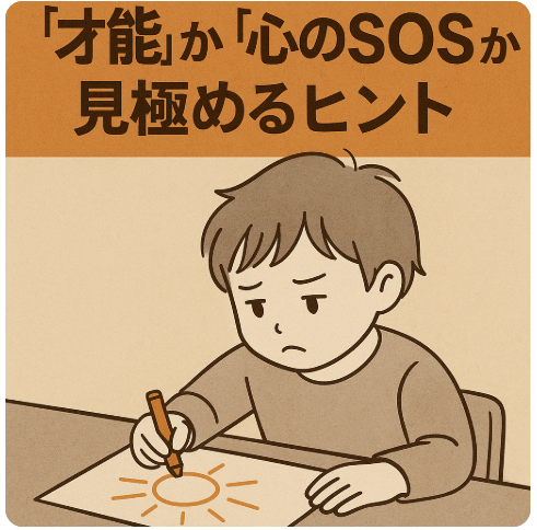絵ばかり描く子