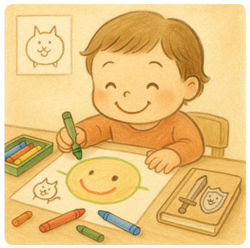 3歳 絵 顔しか描かない