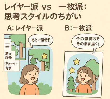 レイヤーを使いこなす子ども