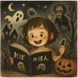 子どもがおばけや妖怪を描く